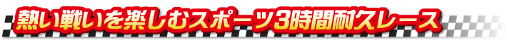 熱い戦いを楽しむスポーツ3時間耐久レース 熱い戦いを楽しむスポーツ3時間耐久レース