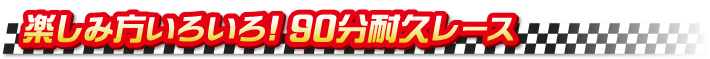 楽しみ方いろいろ! 90分耐久レース