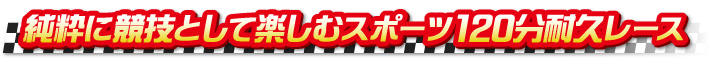 純粋に競技として楽しむスポーツ２時間耐久レース