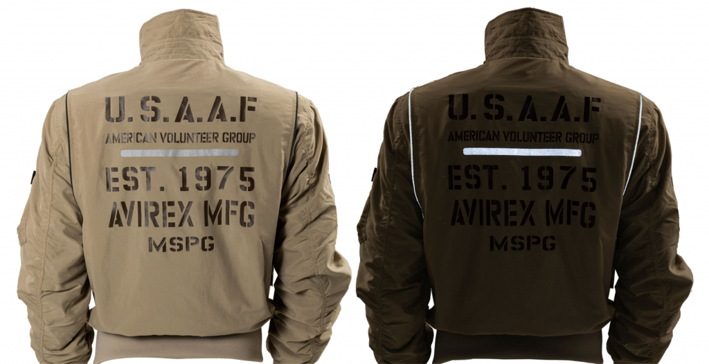 リフレクター　AVIREX CWU-36P WIND BREAK FLIGHT JACKET ２りんかん
