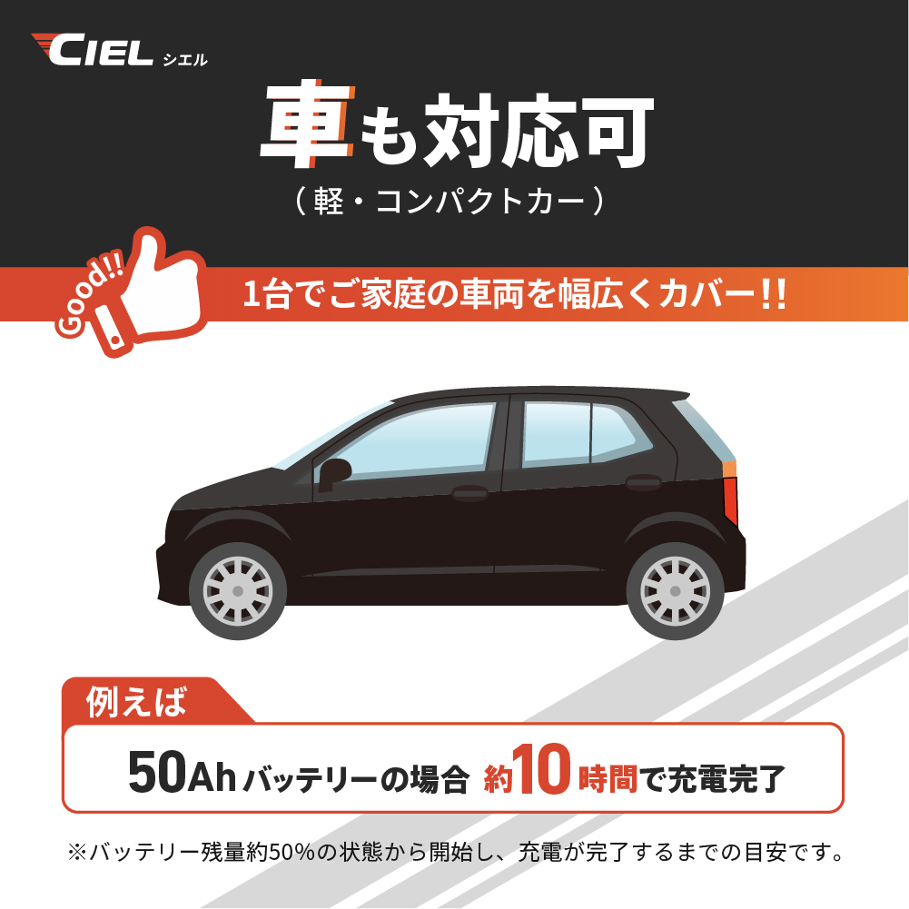CILEバッテリー充電器D4_コンディショニングチャージャー