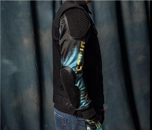 AS-DSL KENTARO DENIM JACKET col.7208 RINSE BLUE BLACK