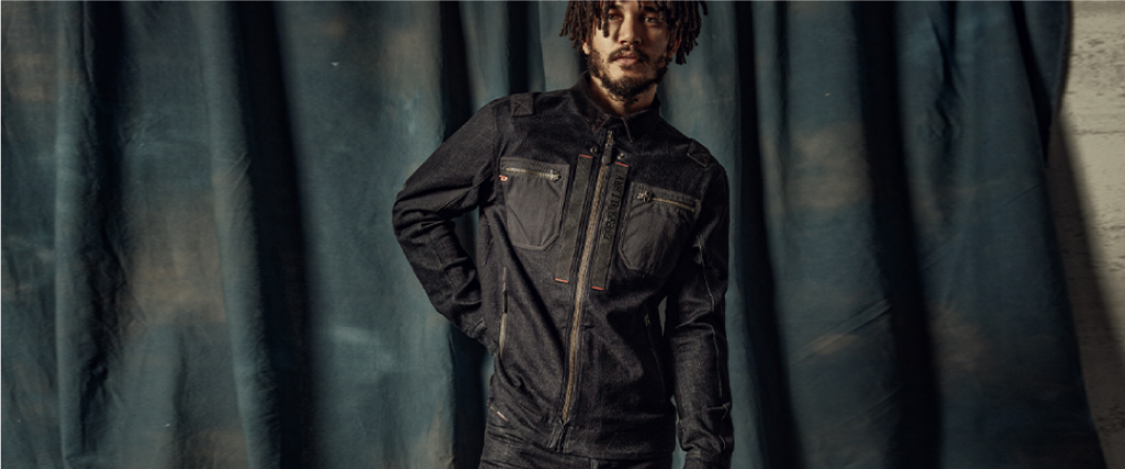 AS-DSL TOSHIO DENIM JACKET col.7208 RINSE BLUE BLACK