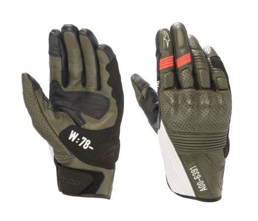 AS-DSL KEI GLOVE col.10 BLACK / 6123 FOREST BLACK WHITE RED FLUO