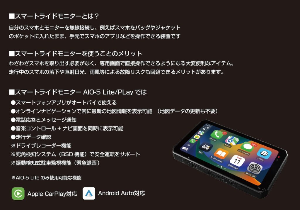 スマートライドモニター AIO-5 Play|2りんかん