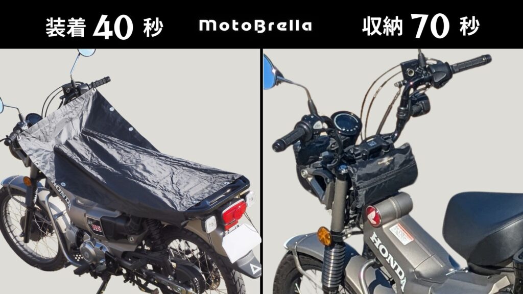 ちょい掛けバイクカバー|MotoBrella|2りんかん