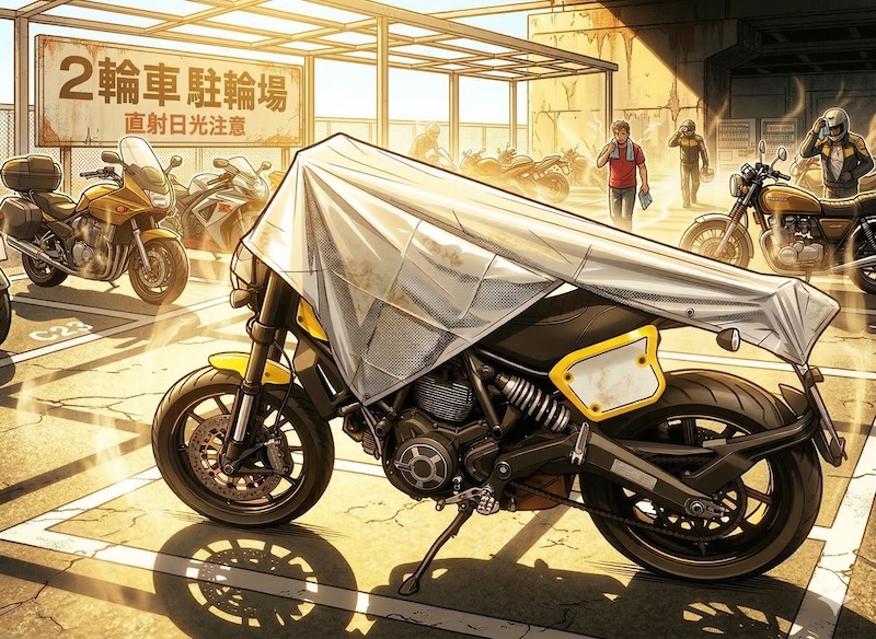 バイクの猛暑対策｜DM2_モトシェード｜２りんかん