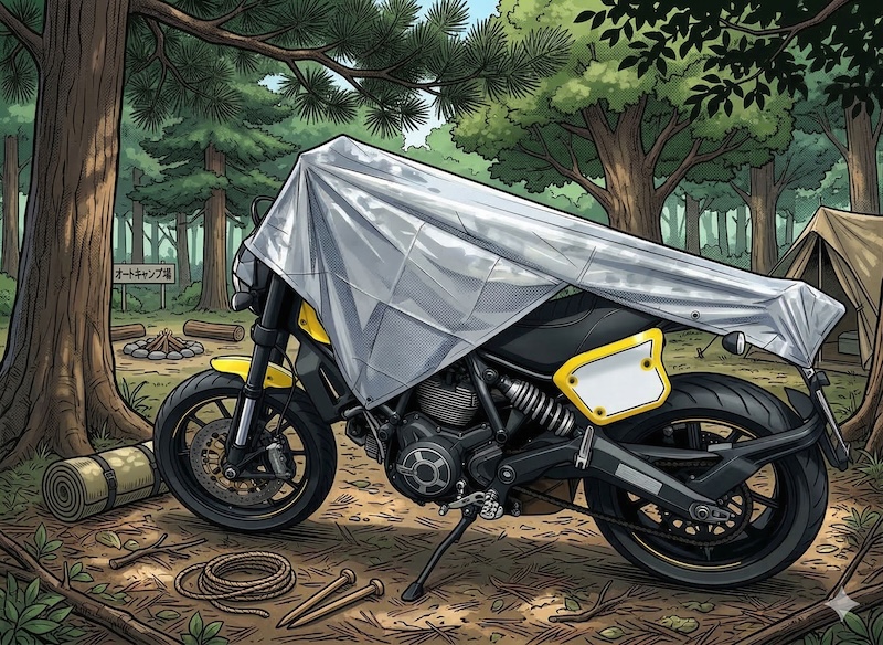 バイクの猛暑対策｜DM2_モトシェード｜２りんかん