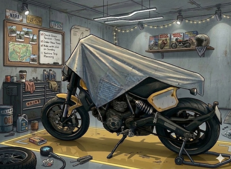 バイクの猛暑対策｜DM2_モトシェード｜２りんかん