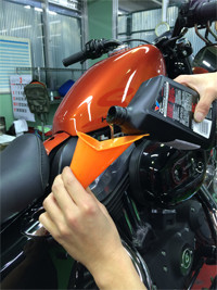 ハーレーオイル注入